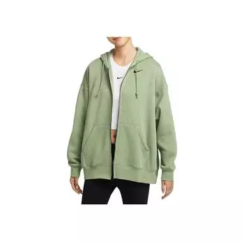 Nike Куртка с капюшоном и длинным рукавом на флисовой подкладке, женская, светло-зеленая DD5635-386 M