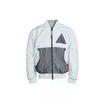Nike Kyrie Basketball Sport Mesh Splice Printed Pattern Тканая бейсбольная хлопковая куртка Мужская верхняя одежда Белое золото CK6671-043 S