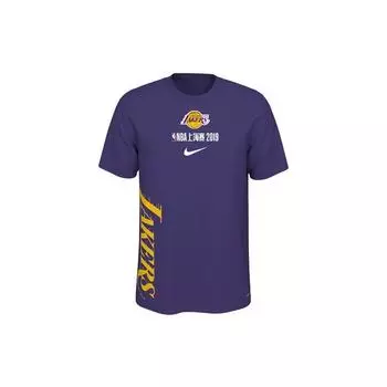 Nike Lakers Basketball Sports Быстросохнущая футболка с короткими рукавами Мужские топы Фиолетовый CU2601-547 M