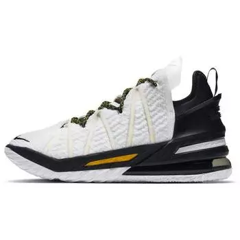 Nike LeBron 18 Home Мужские кроссовки White Amarillo Black CQ9283-100 40.5