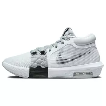 Nike LeBron Witness 8 белые светло-дымчатые серые мужские кроссовки черные FB2239-100 45