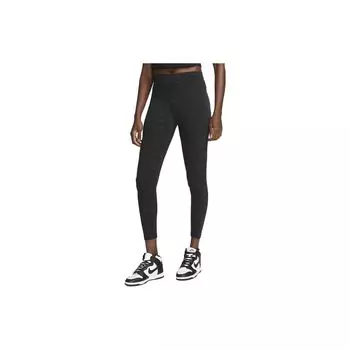 Nike Леггинсы Air Logo All Over Print с высокой талией и облегающим кроем, женские леггинсы, черные DQ6574-010 XL