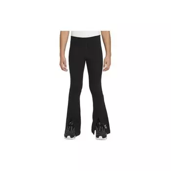 Nike Леггинсы Air Solid Logo с высокой талией, детские леггинсы, черные FN8623-010 XL