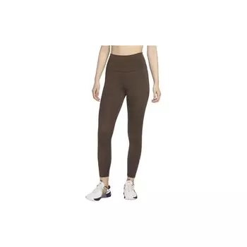 Nike Леггинсы One Solid с высокой талией, быстросохнущие, женские, барочные, коричневые DM7279-237 XL