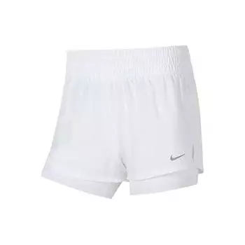 Nike Повседневные шорты с эластичной резинкой на талии и логотипом, женские брюки белого цвета DX6013-100 XL
