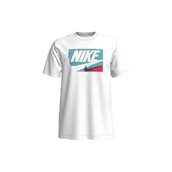 Nike Пуловер с логотипом и коротким рукавом, мужские топы, белые DD9156-100 M