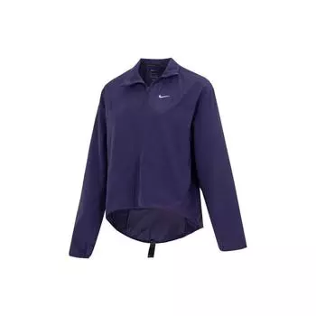 Nike Спортивная повседневная однотонная куртка с логотипом, женская куртка фиолетового цвета FB4695-555 M