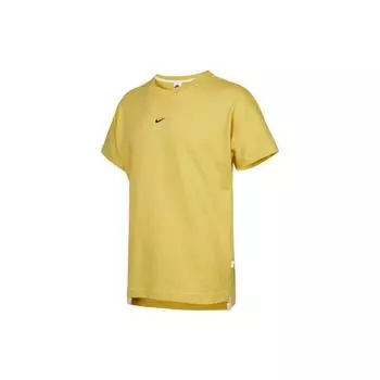 Nike Logo Sport Дышащая футболка с коротким рукавом и круглым вырезом Мужские топы Желтый DD7019-700 M