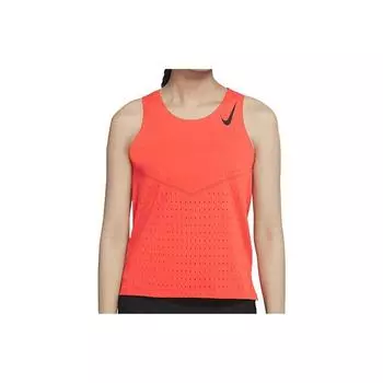 Nike Логотип с принтом дышащая круглая горловина спортивная майка женская красная CZ9386-635 XL