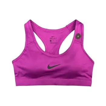 Nike Логотип с принтом, полностью покрывающий спортивный бюстгальтер, женский спортивный бюстгальтер, фиолетовый 917235-513 XS
