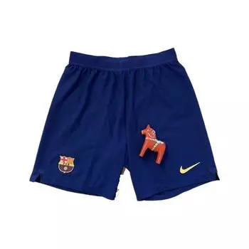 Nike Логотип Животный Узор Barcelona Player Edition Летние Спортивные Шорты Мужские Шорты Синие AJ5285-455 S