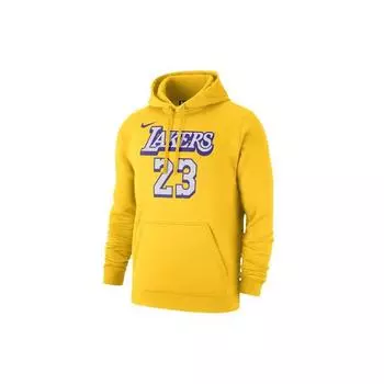 Nike Los Angeles Lakers LeBron James Sport Повседневный пуловер с капюшоном Мужская толстовка с капюшоном Желтый CJ9547-728 XXL