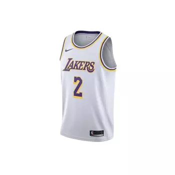 Nike Майка баскетбольная NBA, летняя, дышащая, Fan Edition, Lonzo Ball No. 2 Мужские топы Белые AA7101-100 S
