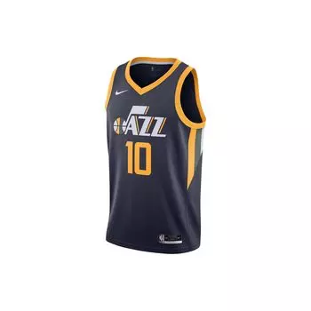 Nike Майка Конли Jazz Icon Edition 2020 года, свитер с V-образным вырезом и принтом букв и номеров, без рукавов, баскетбольная майка, мужская майка, темно-синяя CW3683-425 XXL