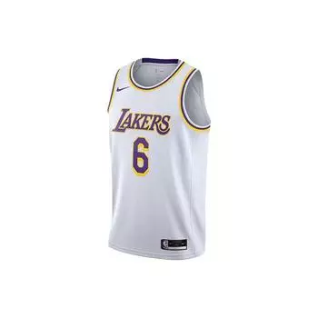Nike Майка NBA Training Fan Edition 20 - LA Lakers James No. 6 мужских топов белого цвета CW3595-103 L