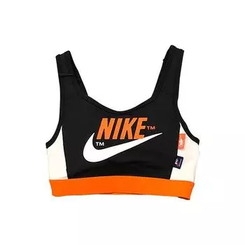 Nike Средняя поддержка тренировочная майка женская топы черный DB4646-010 S