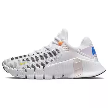 Nike Metcon 4 Белые черные женские кроссовки с принтом Racer-Blue Yellow-Strike DJ4310-074 36