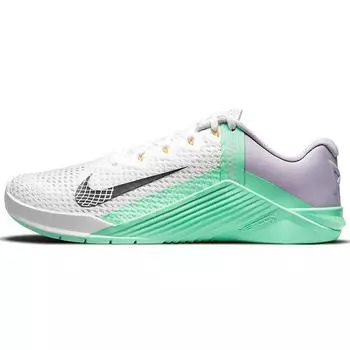 Nike Metcon 6 White Infinite Lilac Green Женские кроссовки Violet-Shock Dark-Smoke-Grey AT3160-135 36