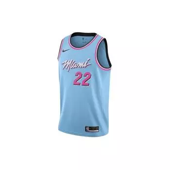 Nike Miami Heat City Edition Джимми Батлер Нет. 22 Мужские баскетбольные майки сезона 2019-2020 гг., синие, AV4650-434 XXL