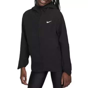Nike Мягкая впитывающая дышащая удобная толстовка с капюшоном для детей, черная FZ5213-010 S