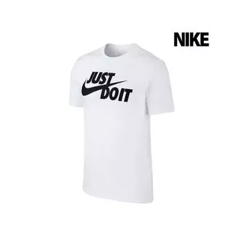 Nike Мужская футболка с коротким рукавом Just Do It Swoosh Ar5006 100 whiteM