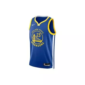 Nike Мужская майка Golden State Warriors Dri-FIT NBA с принтом Allover, синяя DN2005-403