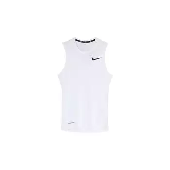 Nike Мужская майка Pro Logo Training, белые топы BV5601-100 S