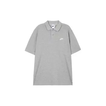 Nike Мужская рубашка поло с коротким рукавом и принтом логотипа, серая FN3895-063 2XL