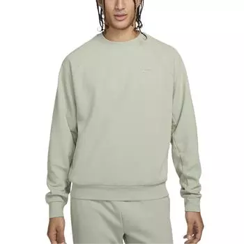 Nike Мужская толстовка с длинным рукавом Dri-FIT UV Versatile Crew, однотонная, с вышивкой, с капюшоном, изумрудная FZ0971-370 XL