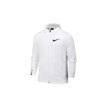 Nike Мужская толстовка с капюшоном для тренировок по баскетболу Swoosh Logo Elite, верхняя одежда белого цвета AQ9714-100 XXXL