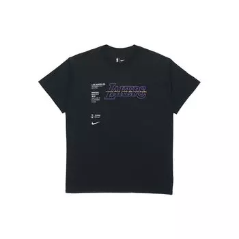 Nike Мужская тренировочная футболка с короткими рукавами NBA Courtside Los Angeles Lakers, черные CK8028-010 S