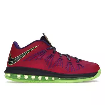 Nike Мужские кроссовки Air Max LeBron 10 Low LeBroncurial Red Raspberry-Red Court-Purple-Flash-Lime 579765-601