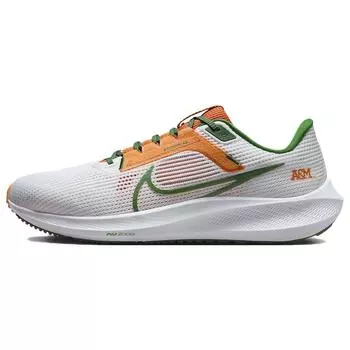 Nike Мужские кроссовки Air Zoom Pegasus 40 Florida A&M University, белые, оранжевые, Horizon Fortress, зеленые DZ5941-100 43