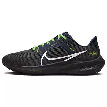 Nike Мужские кроссовки NFL x Air Zoom Pegasus 40 Seattle Seahawks, черные, антрацитовые, темно-синие, DZ6007-001 42.5