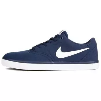 Nike Мужские кроссовки Solar Canvas SB Midnight Navy Blue White 843896-400 в клетку 39