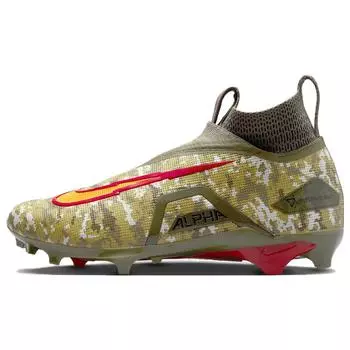 Nike Мужские кроссовки Travis Kelce x Alpha Menace Elite 3 Digital Camo, зеленые, средне-оливковые, университетское золото, FN0113-200 44.5