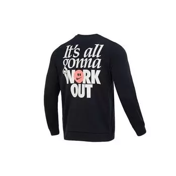 Nike Мужские толстовки с длинным рукавом Therma-Fit Crew, черные FD4808-010 L