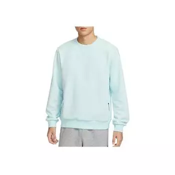 Nike Мужской свитшот Dri-FIT Standard Issue быстросохнущий баскетбольный с круглым вырезом, цвет блок ледниково-голубой/светло-слоновая кость, FZ0221-474 S