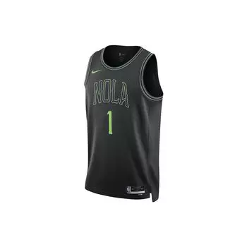 Nike N.O. Баскетбольная майка Pelicans Zion Williamson City Edition 2023/24 №. 1 мужские топы черного цвета DX8511-012 M