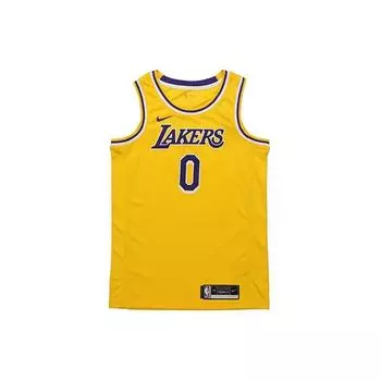 Nike НБА 20-21 Сезон Лейкерс Кузма Нет. 0 Баскетбольная майка мужская топы Amarillo-Yellow CW3669-735 XXL