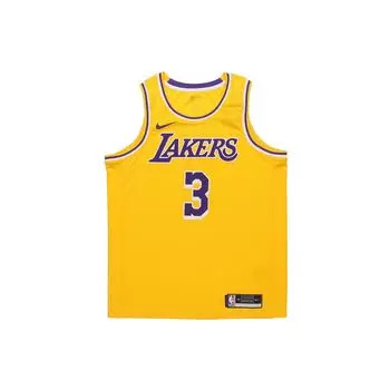 Nike NBA Anthony Davis LA Lakers Icon Edition 2020 Джерси Желтая мужская уличная одежда CW3669-728 S