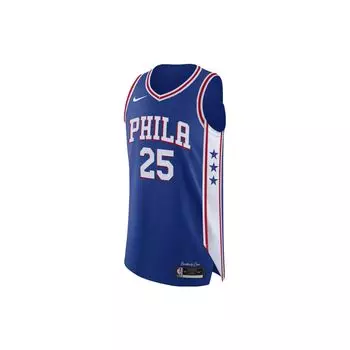 Nike Баскетбольная майка NBA AU Player Edition Limited Logo Philadelphia 76ers Simmons 25 Мужские майки Синий CW3457-495 M