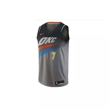 Nike NBA баскетбольная спортивная майка жилет SW Fan Edition 2018-19 сезон Thunder #7 Кармело Энтони мужские топы серый 912134-042 XXL