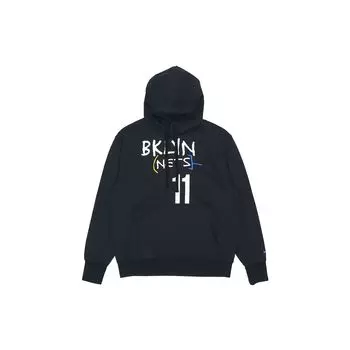 Nike НБА Бруклин Нетс Кайри Ирвинг Нет. 11 Толстовка с баскетбольным принтом Мужская толстовка с капюшоном черная DC0861-011 XL
