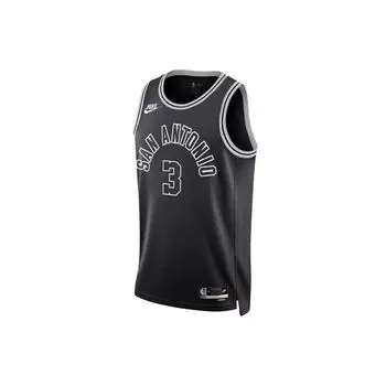 Nike Баскетбольная майка NBA Fan Edition Letter Number Printed, сезон 22-23, San Antonio Spurs Keldon Johnson 3, мужская майка, черная DO9453-011 M