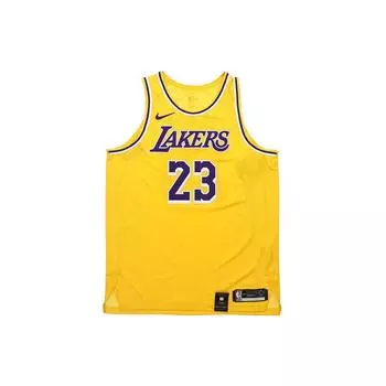 Nike NBA Lakers Connected Jersey, дышащая спортивная майка для мужчин, майки, желтый цвет AA7265-735 S