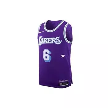 Nike NBA Lakers Lebron James City Edition Джерси Фиолетовый V1 Мужская уличная одежда DB3635-506 S