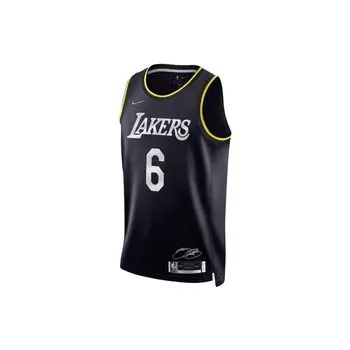 Nike НБА Лос-Анджелес. Черная мужская майка Lakers LeBron James MVP Swingman, черная мужская уличная одежда DH8060-010 S