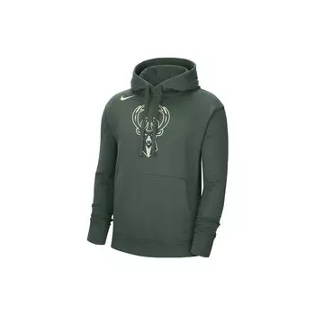 Nike NBA Milwaukee Bucks флисовый свитер свободный крой толстовка с капюшоном зеленый мужской уличный стиль DN8636-323 XL