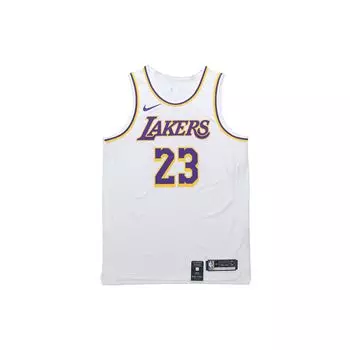 Nike НБА Спортивная баскетбольная майка без рукавов с круглым вырезом Player Edition Limited Edition Lakers LeBron James # 23 Мужские топы белого цвета AT4709-102 M